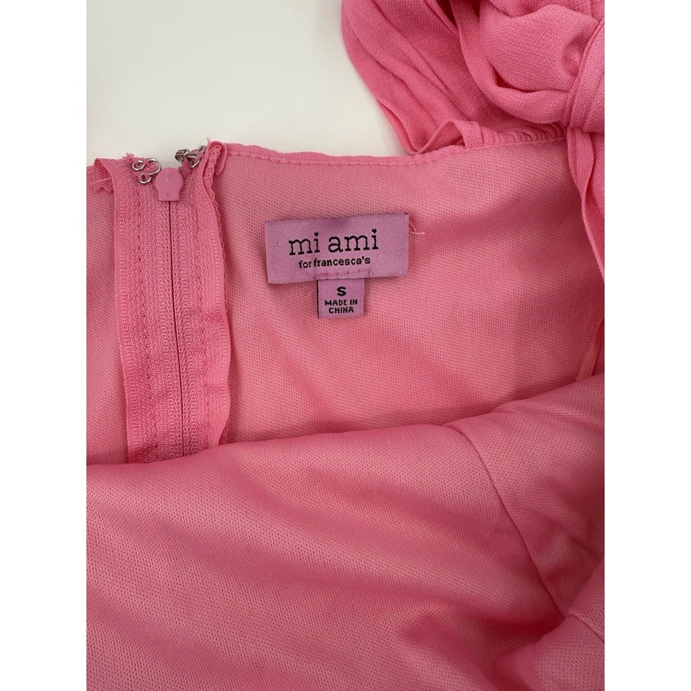 Mi Ami for Francesca's Pink Tie Strap Mini A Line Women's Dress  Size S - Picture 6 of 8